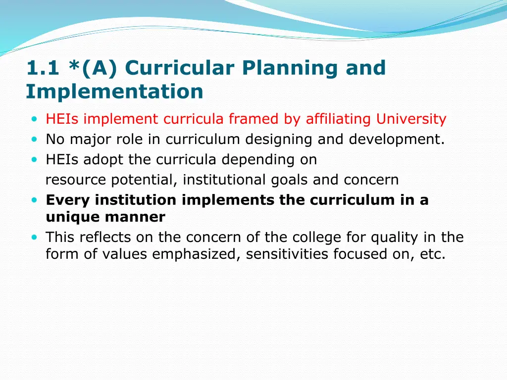 1 1 a curricular planning and implementation