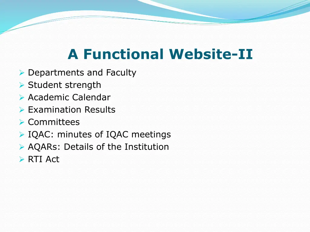 a functional website ii