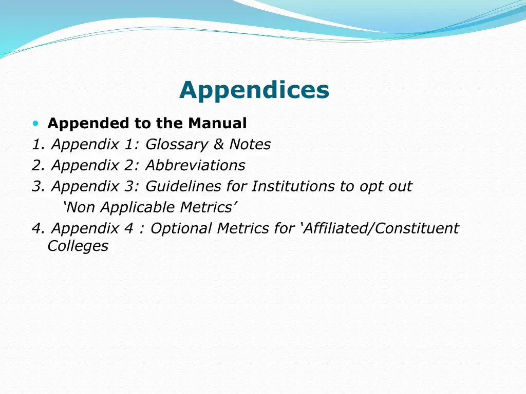 appendices