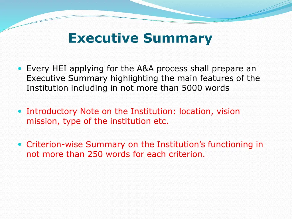 executive summary