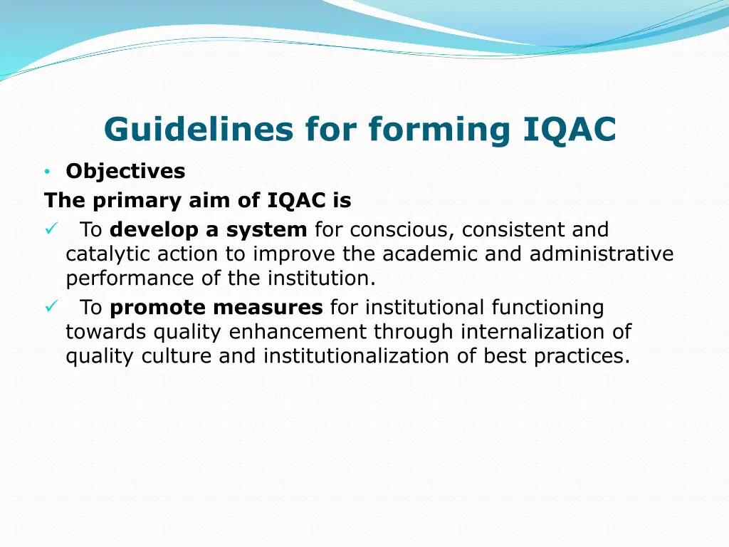 guidelines for forming iqac 1