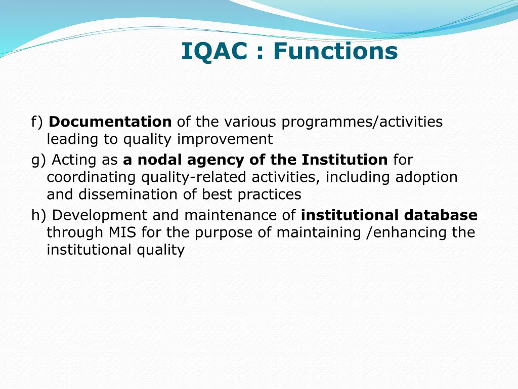 iqac functions 2