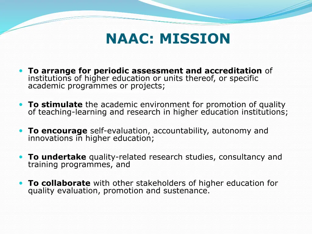 naac mission