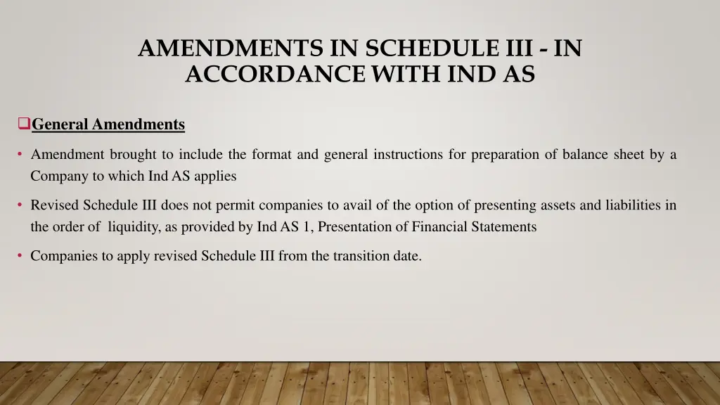 amendments in schedule iii in accordance with