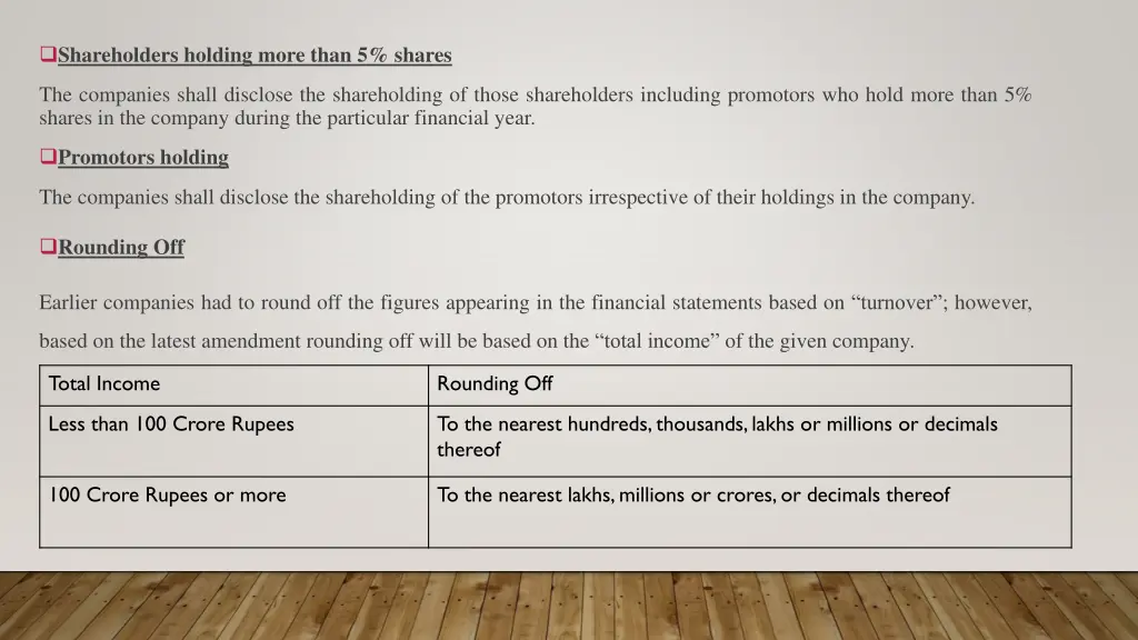 shareholders holding more than 5 shares