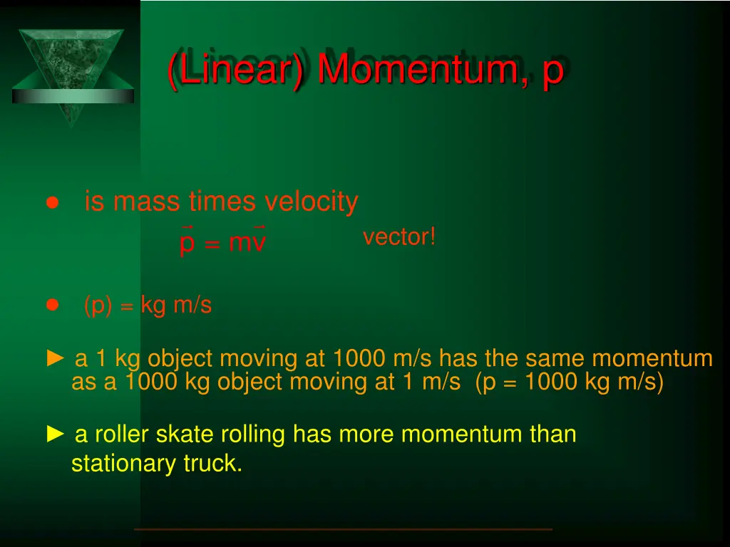 linear momentum p