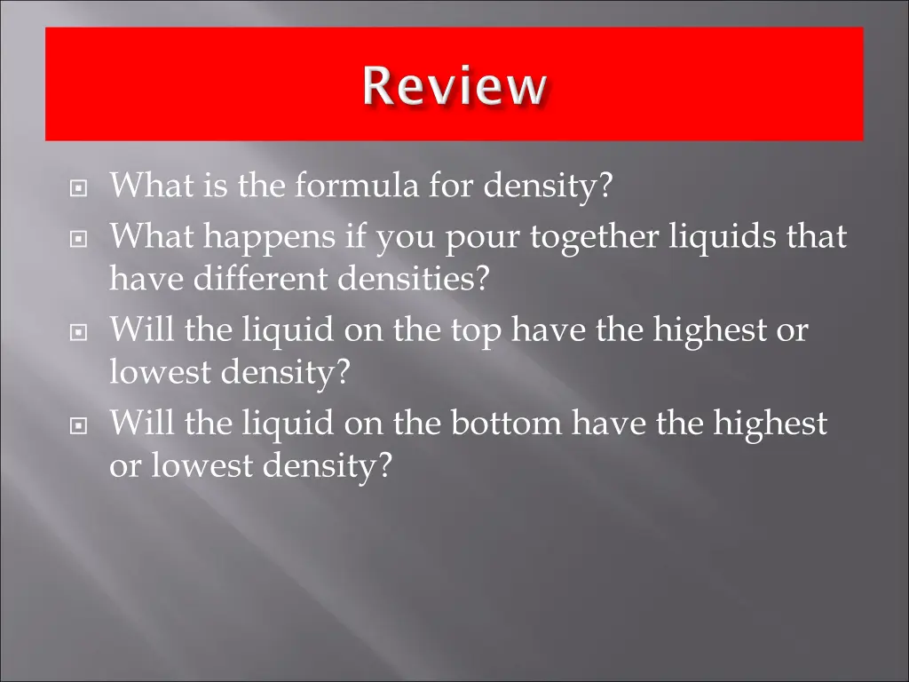 what is the formula for density what happens