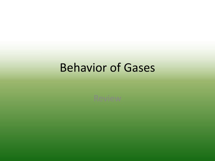 behavior of gases