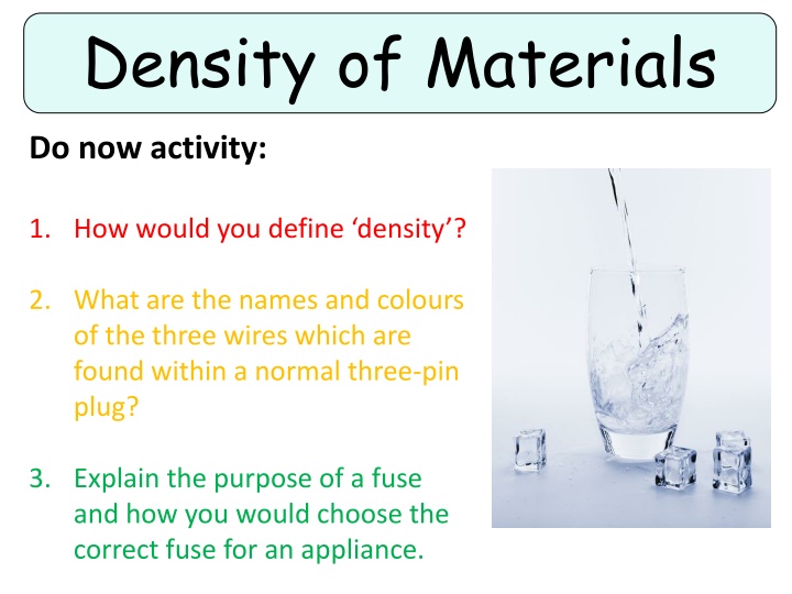 density of materials