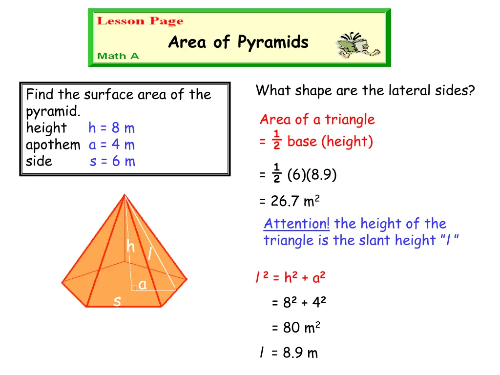 area of pyramids 1