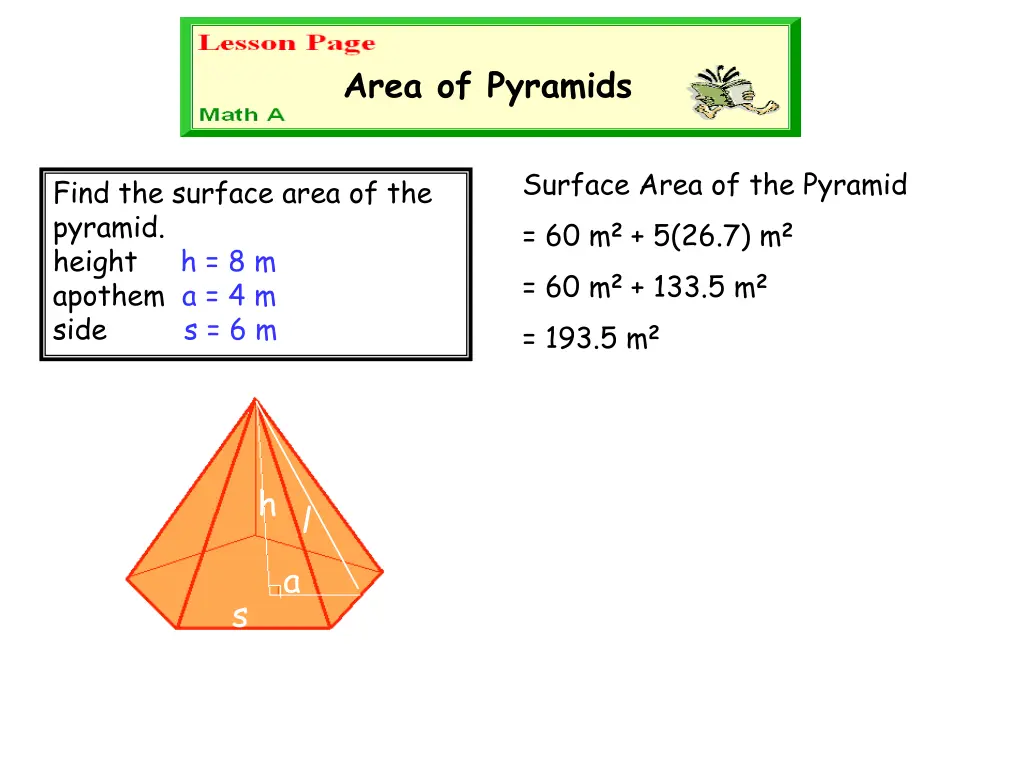 area of pyramids 2