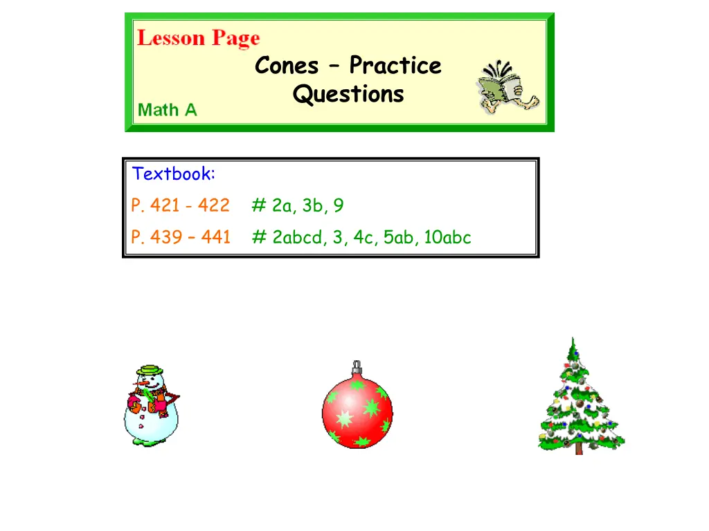 cones practice questions