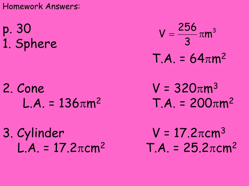 homework answers