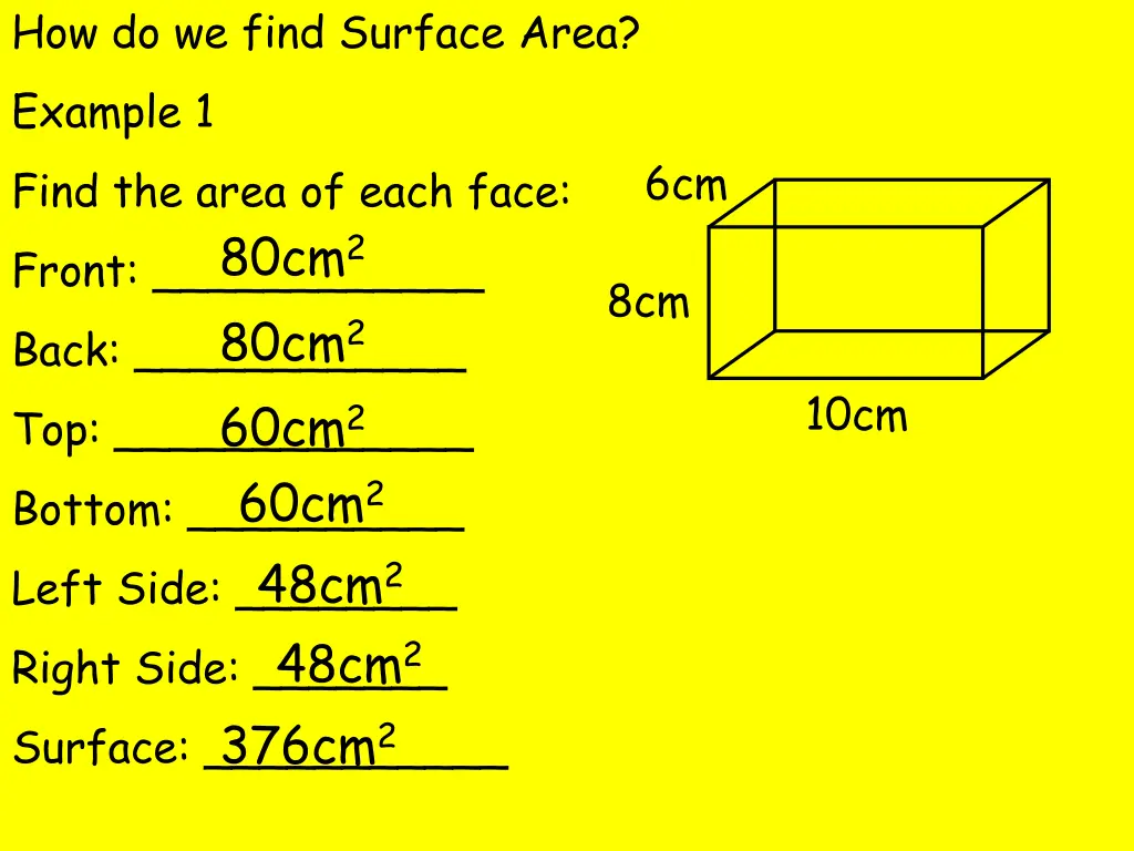 how do we find surface area example 1 find