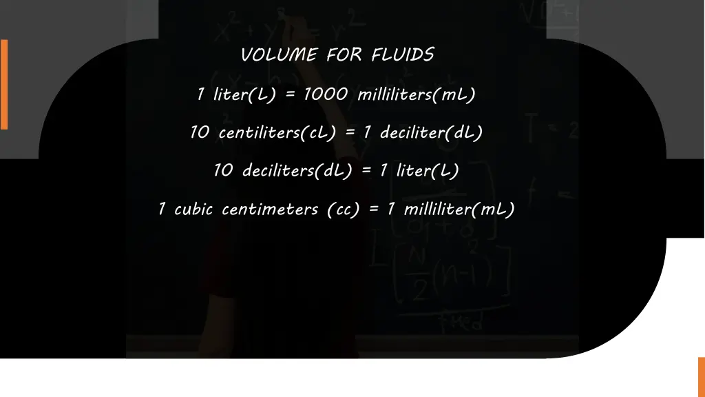 volume for fluids