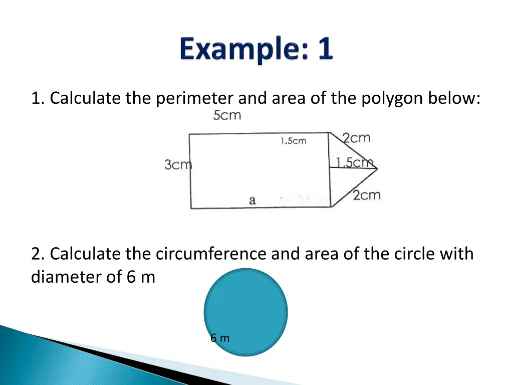 1 calculate the perimeter and area of the polygon