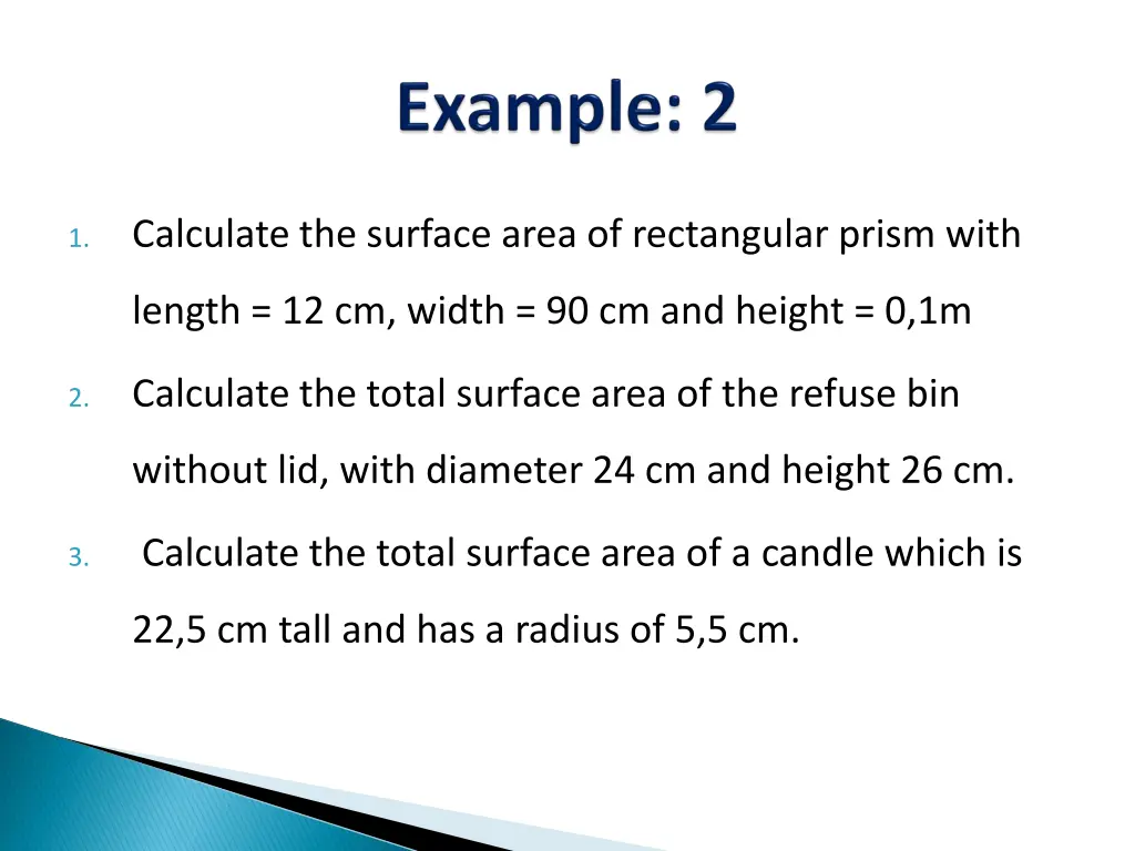 calculate the surface area of rectangular prism