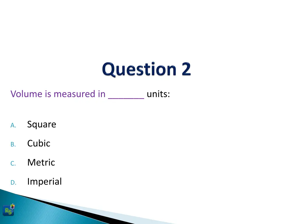 volume is measured in units