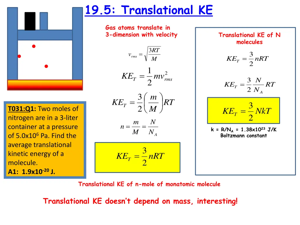 19 5 translational ke