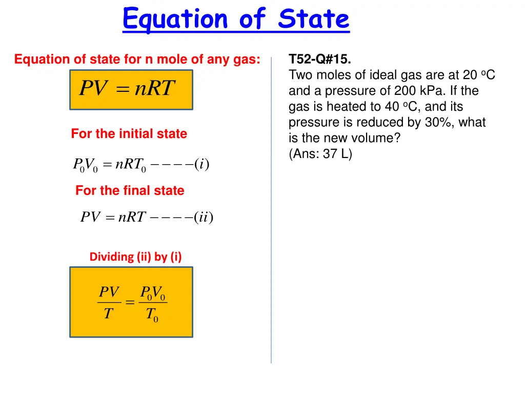 equation of state 1