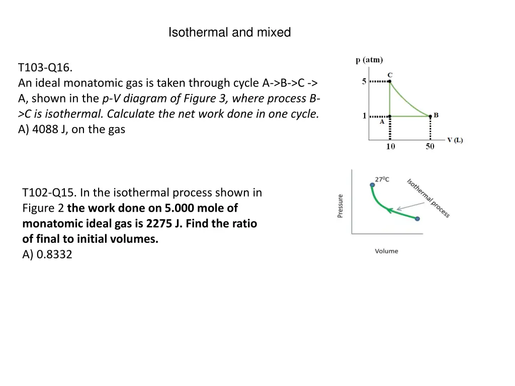 isothermal and mixed