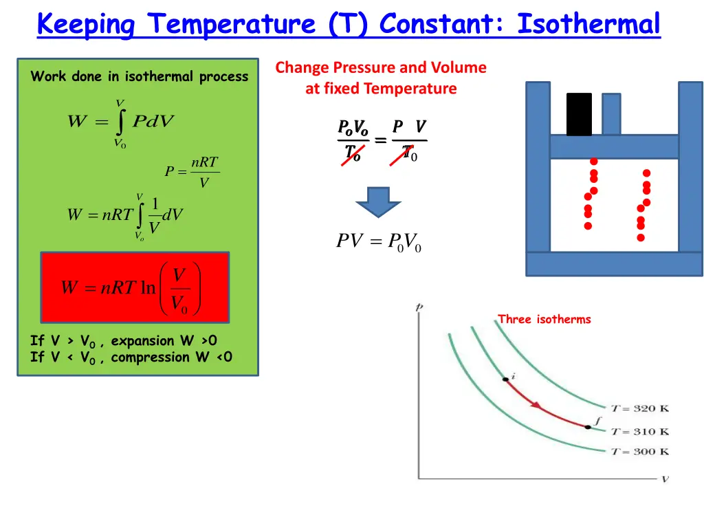 keeping temperature t constant isothermal