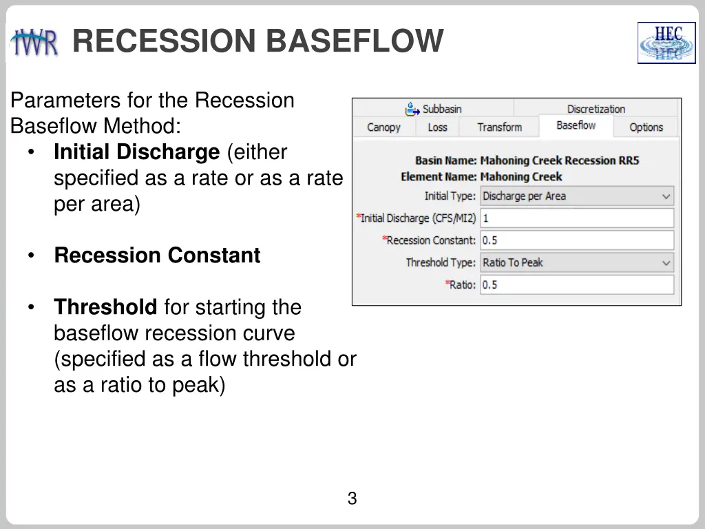 recession baseflow 1