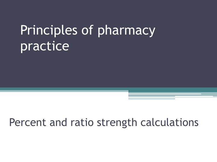 principles of pharmacy practice