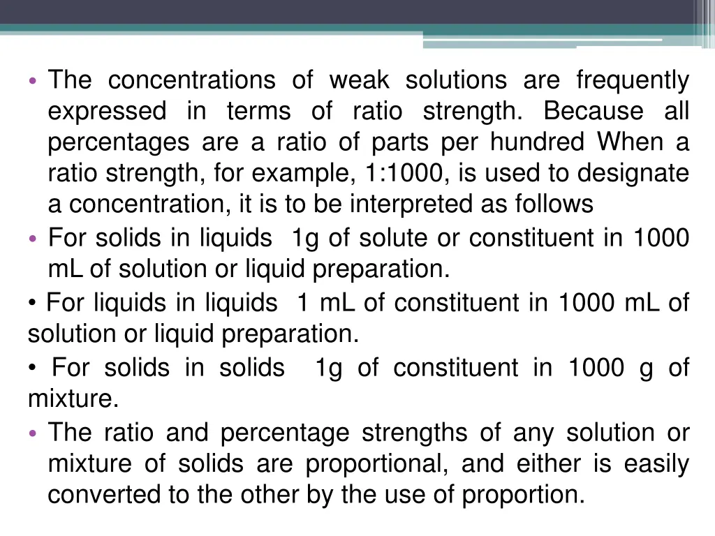 the concentrations of weak solutions