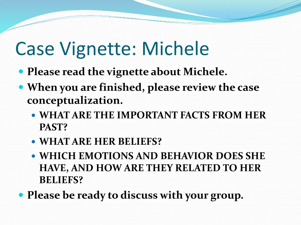 case vignette michele