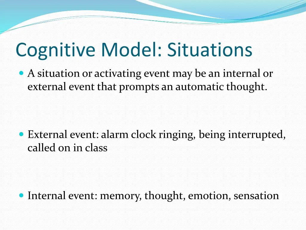 cognitive model situations