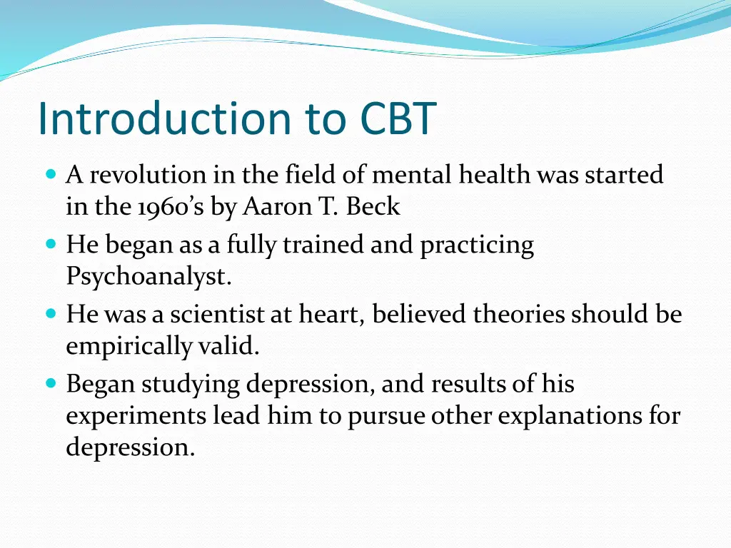 introduction to cbt