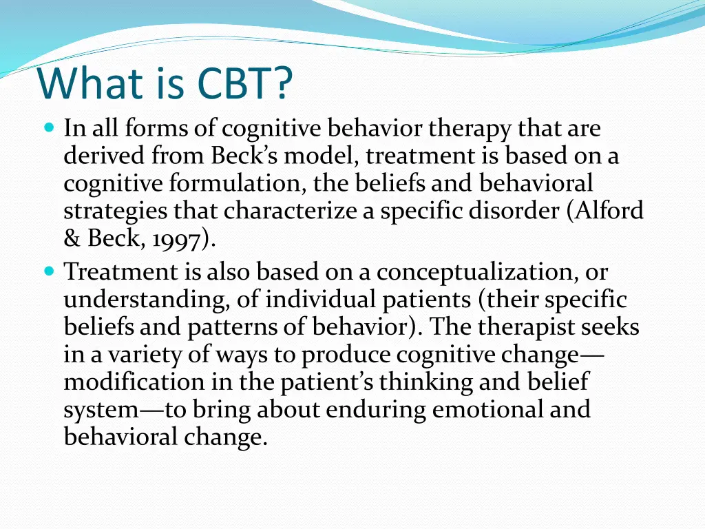 what is cbt in all forms of cognitive behavior