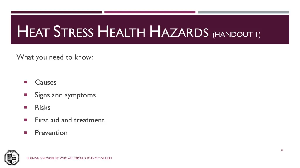 h eat s tress h ealth h azards handout 1