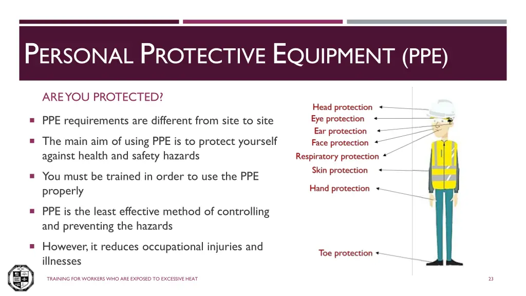 p ersonal p rotective e quipment ppe