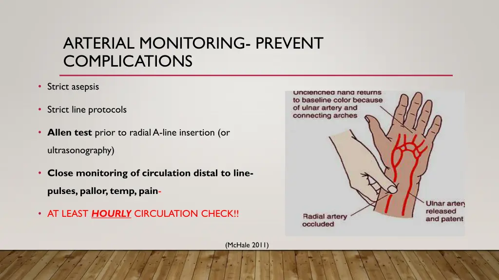 arterial monitoring prevent complications