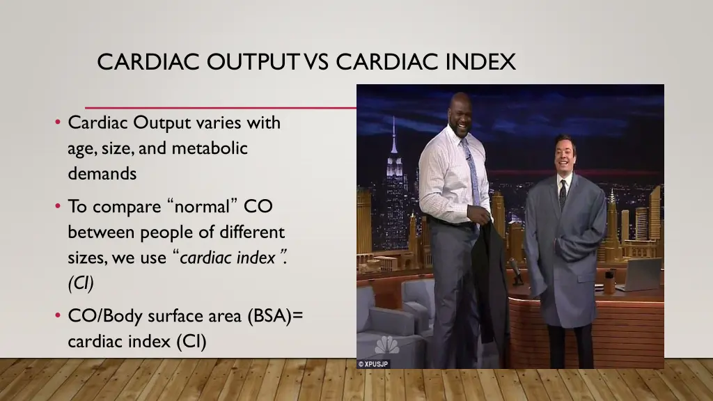 cardiac output vs cardiac index