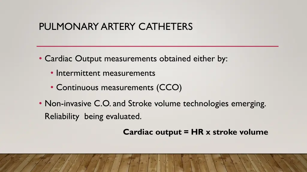 pulmonary artery catheters