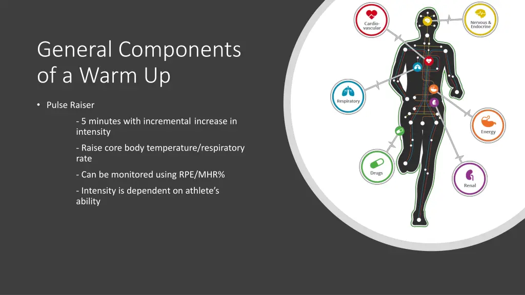 general components of a warm up