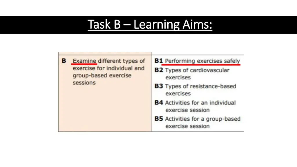 task b task b learning aims learning aims