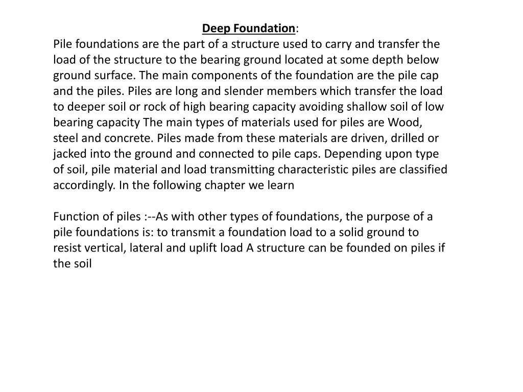 deep foundation