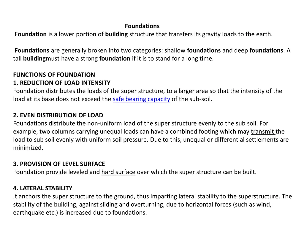 foundations