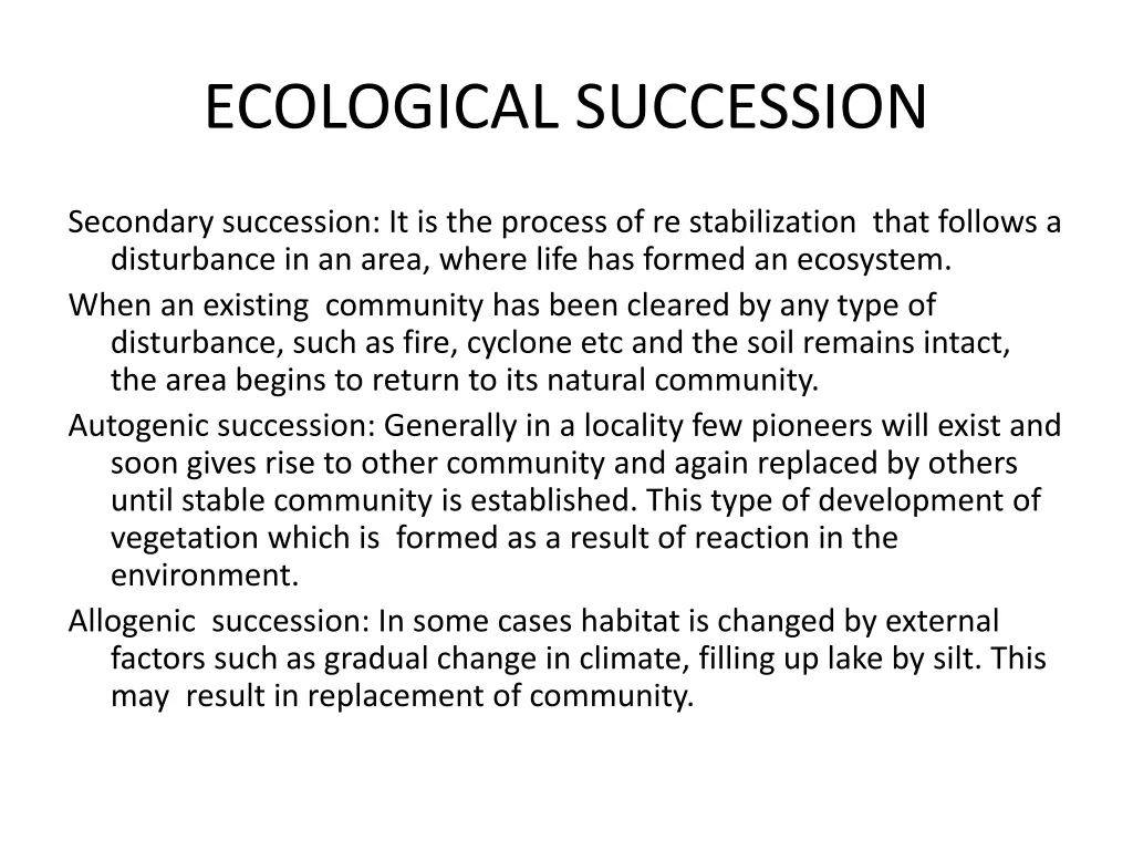 ecological succession 1