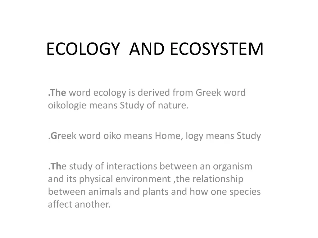 ecology and ecosystem 1