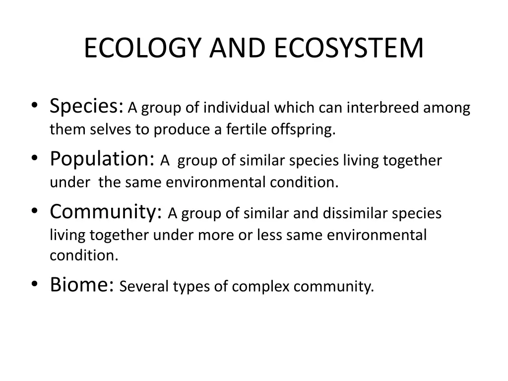 ecology and ecosystem 8