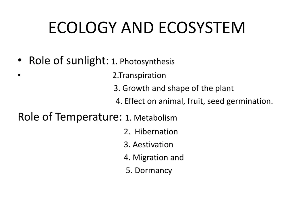 ecology and ecosystem 9