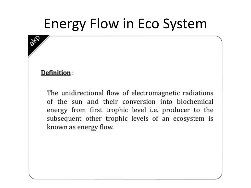 energy flow in eco system