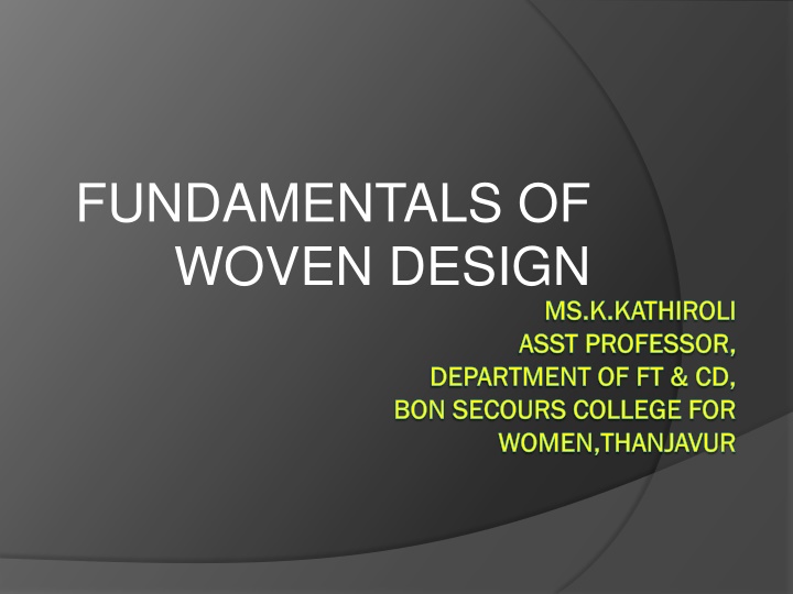 fundamentals of woven design