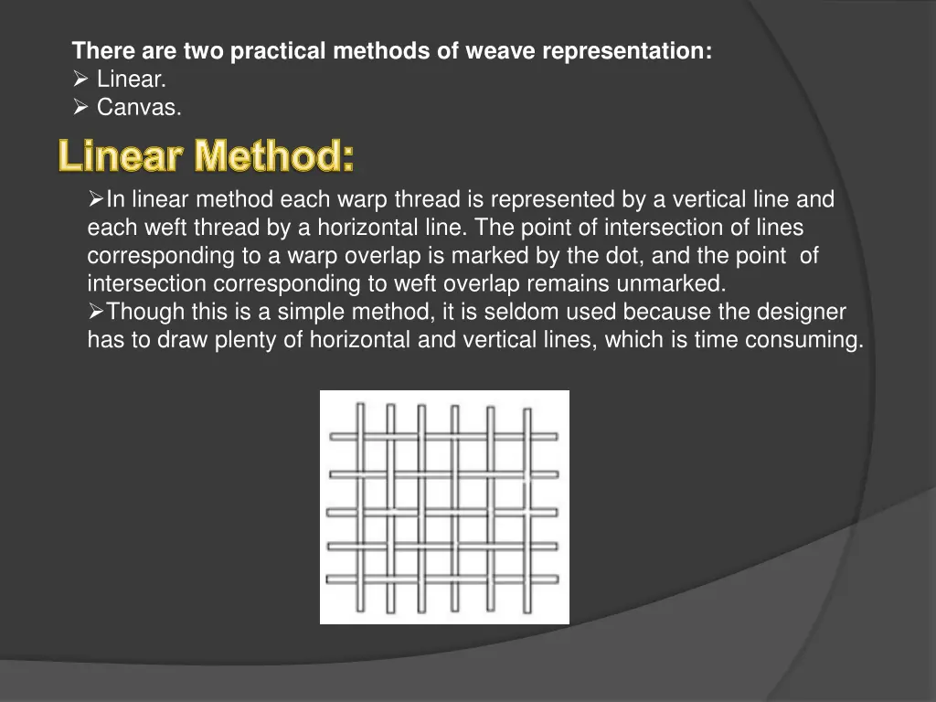 there are two practical methods of weave