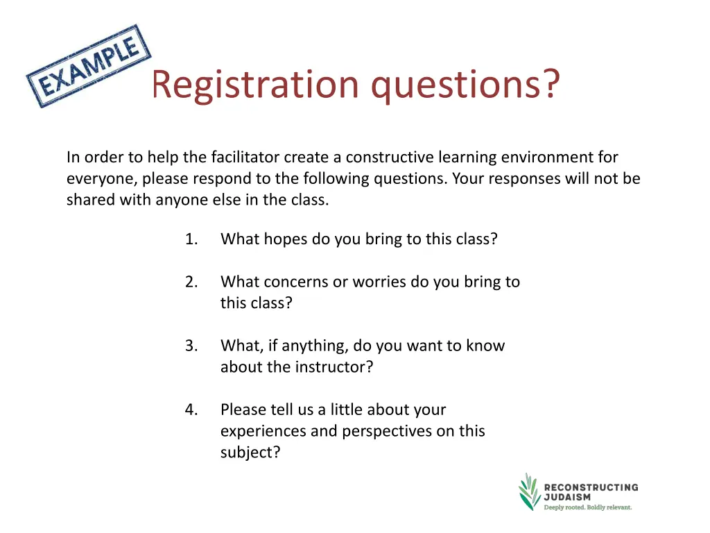 registration questions